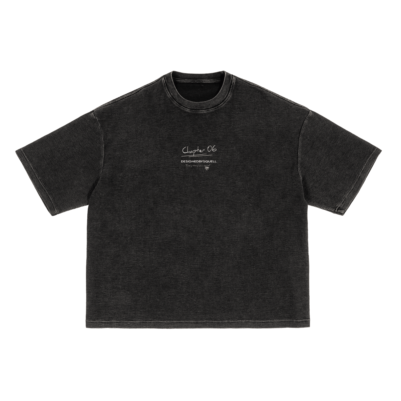 Page 1 Waffle Tee - DesignedBySquell - 260826PODPQ7691001BlackSPage 1 Waffle TeeODMPOD